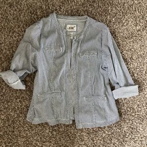 CASUAL blue and white striped jacket